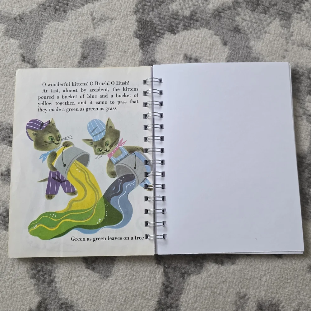 A Little Golden Book THE COLOR KITTEN Handmade Journal + Original Book